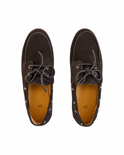Riva - Dark Brown Suede — top view