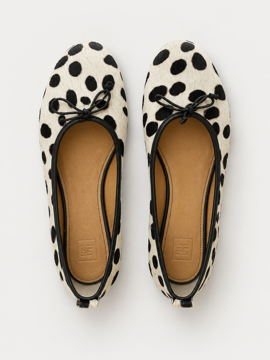 Lido Dots ballet flats by SF Shoes on a neutral background.
